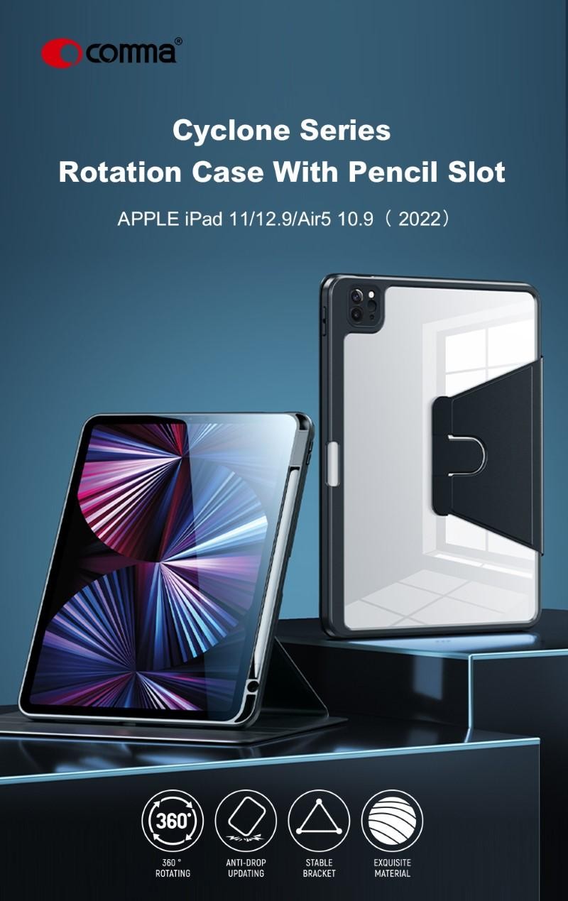 Cover per iPad 10 10.9 2022 con rotazione e supporto Nera Cover per iPad 10 10.9 2022 con rotazione e supporto Nera