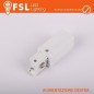 FSL Testata di alimentazione DESTRA per binario trifase - colore BIANCO