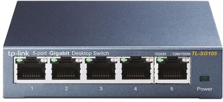 Switch 5 Porte Gigabit Plug & Play case in acciaio TL-SG105a