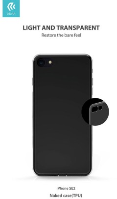 Cover in TPU morbido trasparente per iPhone SE2