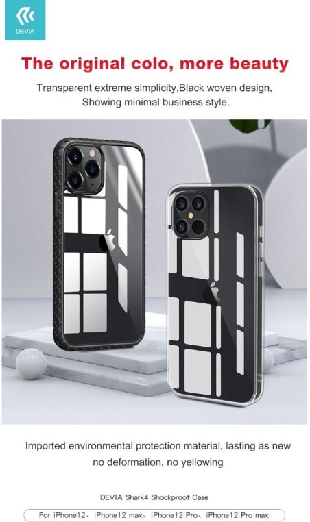 Cover protettiva trasparente con bordo per iPhone 12 Mini