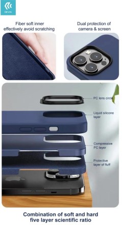 Cover Silicone interno spugna per iPhone 13 Pro Max Porpora