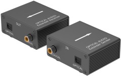 Kit TX-RX Extender Audio TOSLINK SPDIF, 100MT UTP,  POE