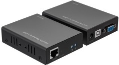 Kit TX-RX Extender VGA e USB,UTP a 300MT, 1080p@60Hz,Loopout