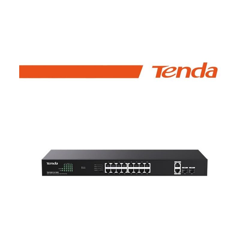 Tenda Switch Gigabit PoE - 20 porte (16 GE PoE + 2 GE + 2 SFP) | TEG1120P-16-150W Tenda Switch Gigabit PoE - 20 porte (16 GE PoE + 2 GE + 2 SFP) | TEG1120P-16-150W