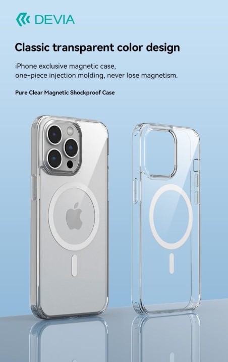 Custodia magnetica Magsafe trasparente in TPU per iPhone 13