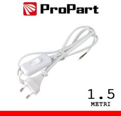Cavetto con interruttore 1.5m spina10A 2 poli polybag