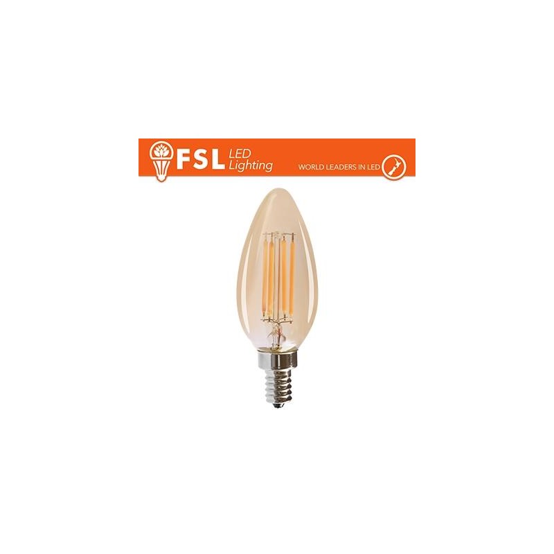 Lampada Oliva Filamento Ambra - 4W 2200K E14 330LM Lampada Oliva Filamento Ambra - 4W 2200K E14 330LM