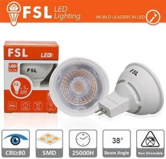 MR16 Lampadina LED - 6W 3000K 500LM 38Âº CRI80 DC 12V