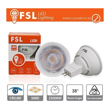 MR16 Lampadina LED - 6W 6500K 520LM 38Âº CRI80   DC 12V
