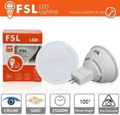 MR16 Lampadina LED - 6W 3000K 500LM 100Âº CRI80 DC 12V