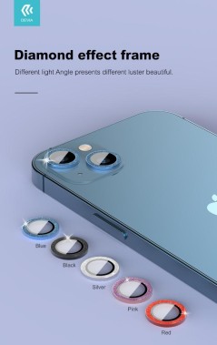 Proteggi lenti diamantate iPhone13 &13 Mini Cornice Blue