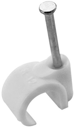 Clip con chiodini con fermacavo a uncino 5-7mm 100pz
