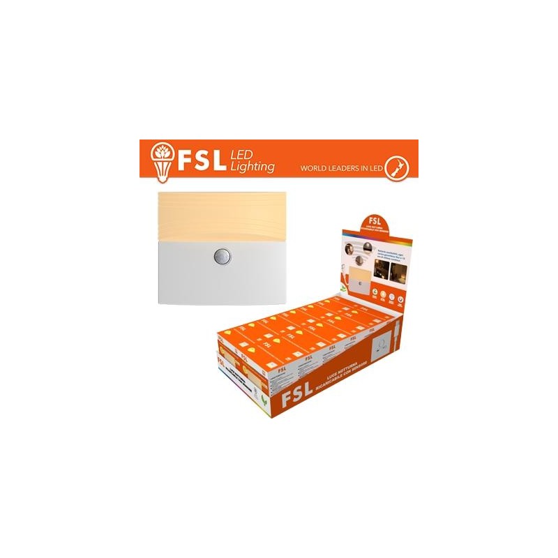 Luce notturna ricaricabile con sensore di movimento con espositore Luce notturna ricaricabile con sensore di movimento con espositore