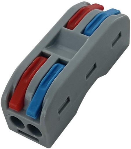 Connettore a leva per cavi 2 fori per lato - 30pz