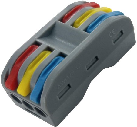 Connettore a leva per cavi 3 fori per lato - 30pz