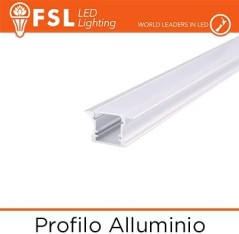 BARRA  ALLUMINIO 6063 - Incasso- 2m SILVER