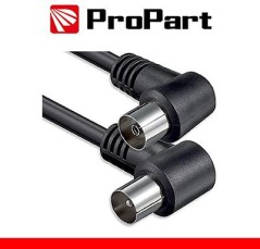 Cavo antenna TV IEC 2.5M SP-PR 90Â° NERO