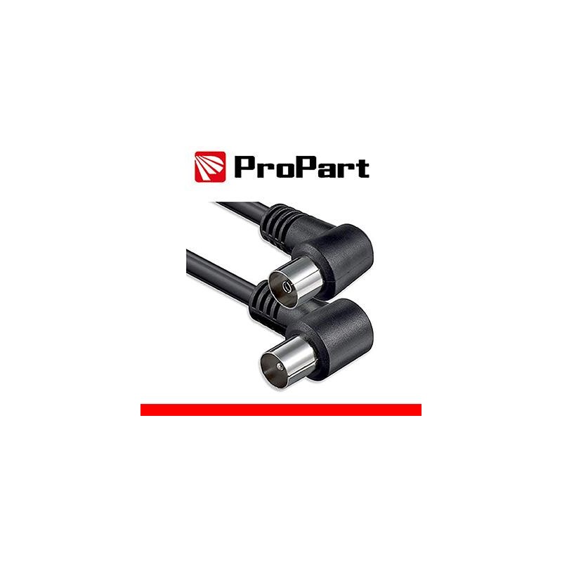 Cavo antenna TV IEC 2.5M SP-PR 90° NERO Cavo antenna TV IEC 2.5M SP-PR 90° NERO