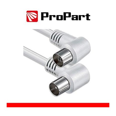 Cavo antenna TV IEC 2.5M SP-PR 90Â° BIANCO
