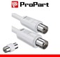 Cavo antenna TV IEC 2M SP-PR + ADATTAT. SP-SP BIANCO Cavo antenna TV IEC 2M SP-PR + ADATTAT. SP-SP BIANCO