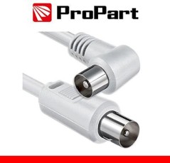Cavo antenna TV IEC 2M SP dr. -SP 90Â° BIANCO