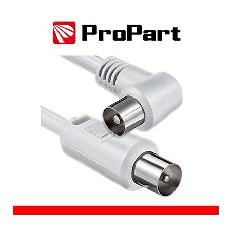 Cavo antenna TV IEC 2M SP dr. -SP 90Â° BIANCO