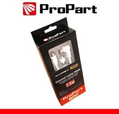 Cavo antenna TV IEC 90db 1.5M SP-PR90Â° bia+adattat BLISTER