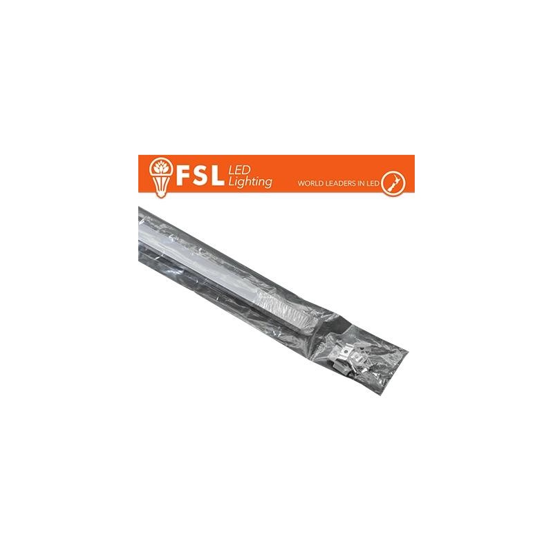 KIT PROFILO ALLUMINIO 6063 - U - SILVER - cover opale - 2m - 9,5*19,5 - COB220V
