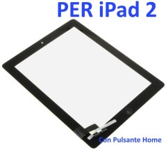 Touch Screen con Pulsante Home e Adesivo per iPad 2 Nero