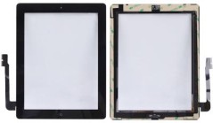 Vetro Touch Adesivi Pulsante per iPad 3 Nero AAA+