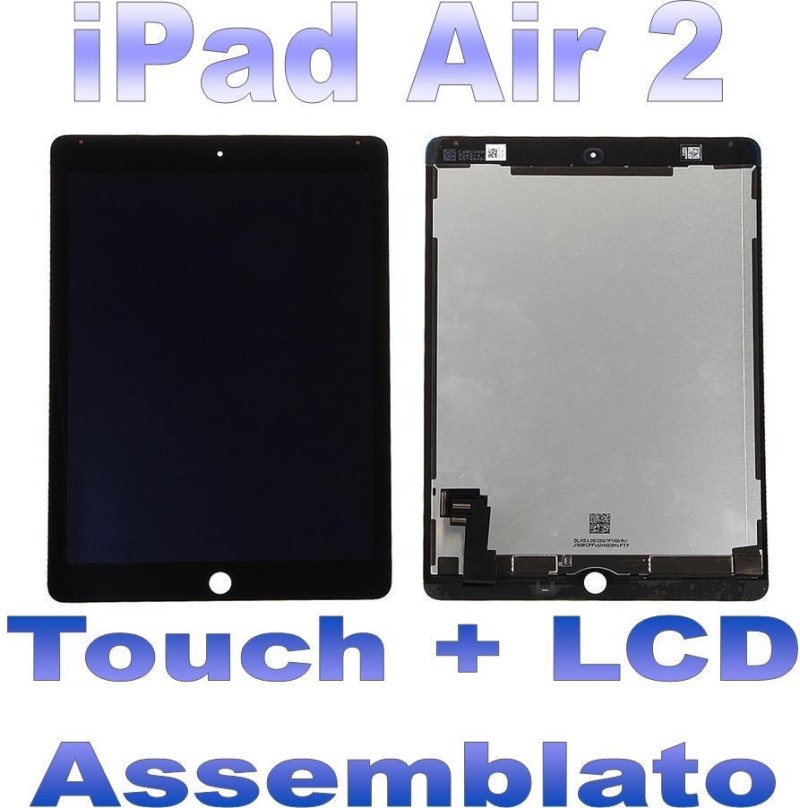 LCD + Touch Assemblato per iPad 2 Air Nero Grado A+ A1566 LCD + Touch Assemblato per iPad 2 Air Nero Grado A+ A1566