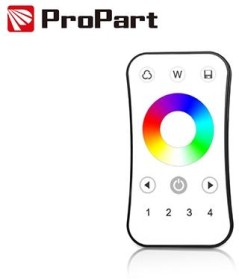Telecomando RF RGB/RGBW - 4 Zone, Touch Wheel