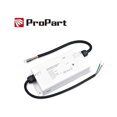 Ricevitore Controller RGB/RGBW IP67 - 4 Canali, 5A/Canale, 12-36V DC