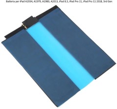 Batteria per iPad Pro 11'' 1st Gen 2018 A2013, A1934