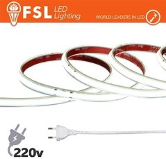 Striscia LED COB 20metri - IP65 6500K 220V 15W/m 1350lm/m+KIT tappo, colla, clip