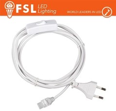 Cavo spina 1m per strisce LED220V con interruttore
