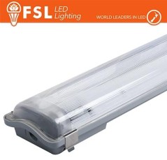 Plafo Stagna Porta tubo T8 IP65: 2 tubo 60cm