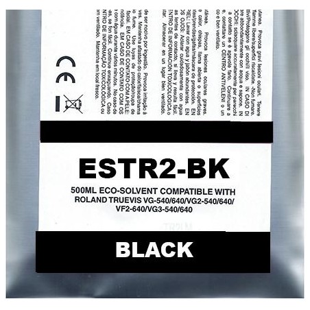Black Pigment Eco-Solvent Ink Bag Compa Roland TrueVIS SG2,VG2,VF2,SG3,VG3500ML